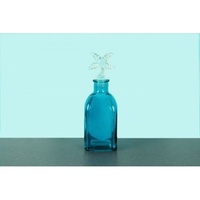 3pce 13cm Glass Blue Bottle with Star Fish Stopper, Water, Wine Decanter OD1072