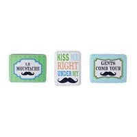 LE MOUSTACHE - 1pce 10x8x3cm Vintage Moustache Tin
