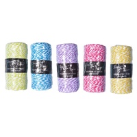 100m Coloured Bakers Twine on Spool 1.5mm Thick Craft String