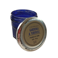 Blue Gardenia & Tuberose Scented Candle in Coffee Glass 7x6cm Rustic Lid