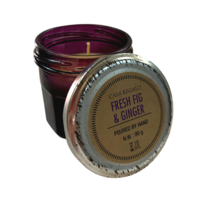 Brown Fresh Fig & Ginger Scented Candle in Coffee Glass 7x6cm Rustic Lid