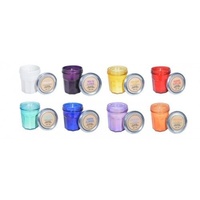 1pce Scented Candle in Coffee Glass Nice Bright Colours 7x6cm