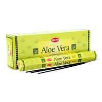 120 Incense Sticks Bulk Pack, HEM, Zen Aromatherapy, 6 Boxes of 20 Sticks [Scent: Aloe Vera]