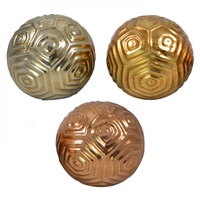 1pce 10cm Metallic Ceramic Deco Ball with Beauiful Modern Circle Inspired Design - OD3176