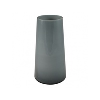 1pce 35cm Glass Charcoal Grey Taper Vase, Home Décor