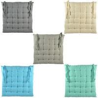 1pce 40cm Cotton Quilted Chair Pad Hamptons Style Colour