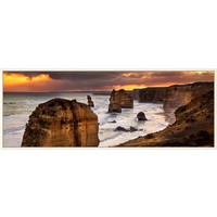 Landscape 160 x 60cm WHITE FRAME CANVAS PRINT - APOSTLES