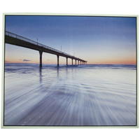 NEW LARGE 100CM x 120CM WHAT FRAME CANVAS PRINT - LONG JETTY