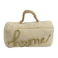1pce 1.5kg 24cm Natural "Home" Door Stop Natural Boho Colour with Handle