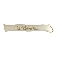 1pce 83cm Natural "Welcome" Door Snake Draft Breeze Stopper Boho Décor