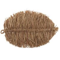 1pce Sea Grass Jute 33x51cm Wall Hanging Natural Sculpted Fan Art Sigrid