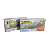 BULK LOT 200pcs Large Clear Vinyl Disposable Gloves Powdered Food Handling Grade