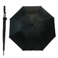 Black 122cm Golf Umbrella Large Automatic Open Waterproof Easy Carry