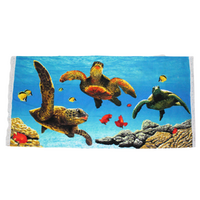 Fringe Beach Towel Australia Turtles Underwater Aqua Cotton 1 Piece 85x170cm