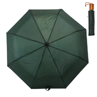 1pce Green Umbrella Extendable Handle Small & Compact 93cm Open