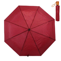 1pce Burgundy Red Umbrella Extendable Handle Small & Compact 93cm Open