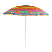 1.6m Beach Umbrella Rainbow With Sun Stripe Great For The Beach & Travelling