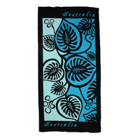 Beach Towel Australia Blue Leaf Design Cotton 1 Piece 75x150cm