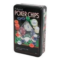 Professional Poker Game Chips Gift Set in Tin Box 101pce