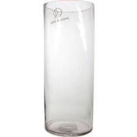 New 1pce Glass Vase 12D x 30H cm Cylinder Home Kitchen Plant Décor Crafted