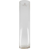 New 1pce Glass Vase 12D x 50H cm Cylinder Home Kitchen Plant Décor Crafted