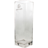 New 1pce Glass Vase 8CMX8CMX25CM Rectangle Home Kitchen Plant Décor Display