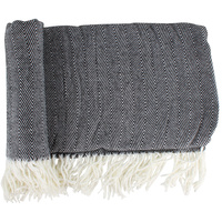 New 1pce Herring Bone Throw Blanket Rug 130X170CM 420G Colour Chosen Random