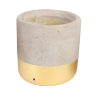 Gold Dip 8cm Citronella Candle in Cement Pot 12hr Burn, Mosquito Repellent
