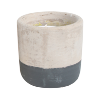 Charcoal Dip 8cm Citronella Candle in Cement Pot 12hr Burn, Mosquito Repellent