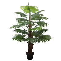 New 1pce 120cm Fan Palm Tree in Pot Realistic Look Greenery Artificial Plant