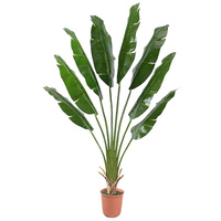 New 1pce 210cm Traveller's Palm Tree Large Artificial Fake Plant in Pot Realistic Home Style
