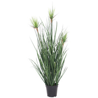 New 1pce 90cm Realistic Greenery Grass Fake Plant in Pot Style Home Green Artificial