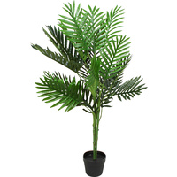 New 1pce 100cm Palm Tree Pot Plant Artificial Realistic Style Greenery Home