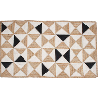 New 1pce Cotton Jute Braided Rug Prism Door Mat 150X240CM Boho Déco Home Pattern