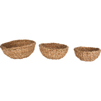 New 3pce Yeppoon Seagrass Round Mini Bowl Small 20X9CM Woven Storage Boho Décor