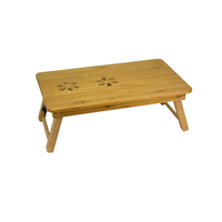 50cm Bamboo Foldable Desk for Laptop/Computer with Adjustable Tilt Function