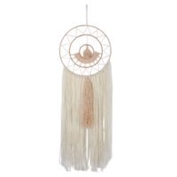 60cm Dream Catcher Roisin Wall Hanger with Tassels Natural Boho Style