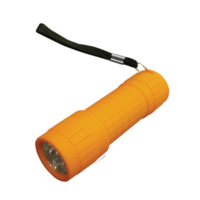 Handy LED Torch 9x3cm Durable, Lightweight with Strap Orange