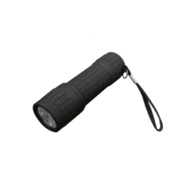 Handy LED Torch 9x3cm Durable, Lightweight with Strap Black