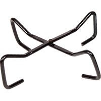 Metal Trivet Cooking Base Stand Foldable 24cm Diameter Black Steel