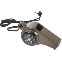 Multi Use Whistle With Compass & Thermometer Compact Shape with Rope