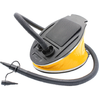 Foot Pump Inflating 5L Capacity Includes Fittings Collapsible, Yellow 