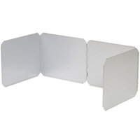 Camp Fire Wind Shield 148x28cm 4 Sided Compact Flat Design Metal