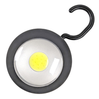 Magnetic Round Work/Camp Light With Hook LED Black