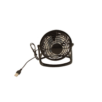 15cm Portable Fan Black Plastic, USB Powered, Travel Accessory Lightweight
