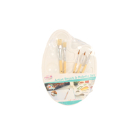 Hobby Craft 5pce Artist Brushes with Plastic Palette Set for Painting