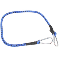 Bungee Cord With 2 Carabiners Clips 60cm Length Weather Resistant Blue