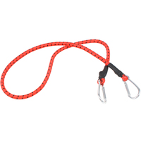 Bungee Cord With 2 Carabiners Clips 90cm Length Weather Resistant Red