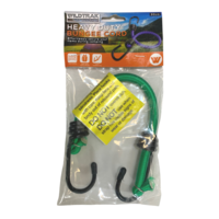 Bungee Cord Heavy Duty With Hooks 30cm Length Weather Resistant Green