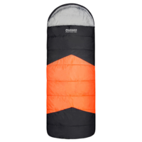 Bremer Hooded Jumbo Sleeping Bag 230x90cm 0 to -5 Degrees C, Orange & Black